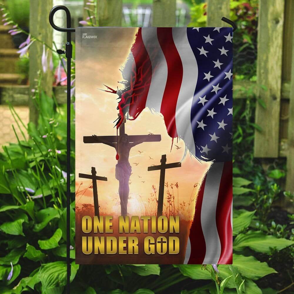 Christian Garden Flags, One Nation Under God American Flag, Christian House Flags, Christian Cross Flag, Faith Flag, easychoo.com
