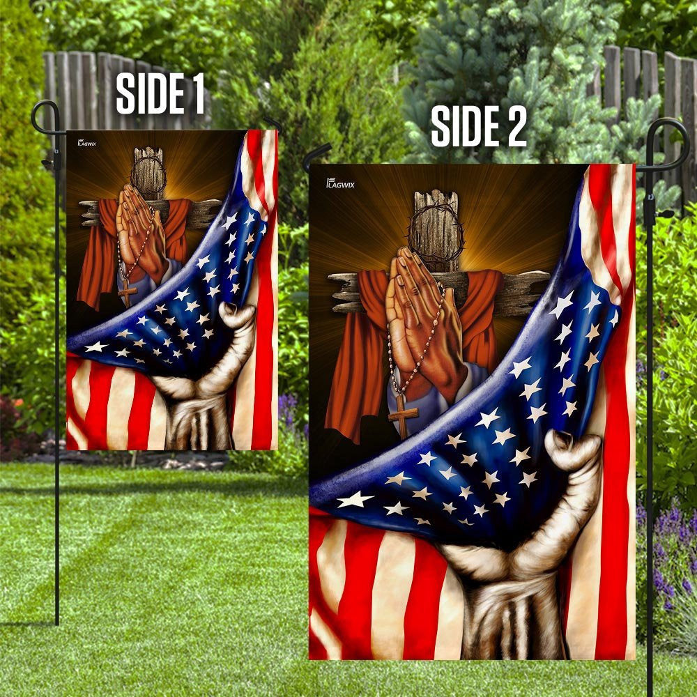 Christian Garden Flags, Praying Hands Faith Hope Flag, Christian House Flags, Christian Cross Flag, Faith Flag, easychoo.com