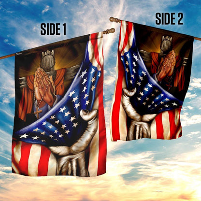 Christian Garden Flags, Praying Hands Faith Hope Flag, Christian House Flags, Christian Cross Flag, Faith Flag, easychoo.com