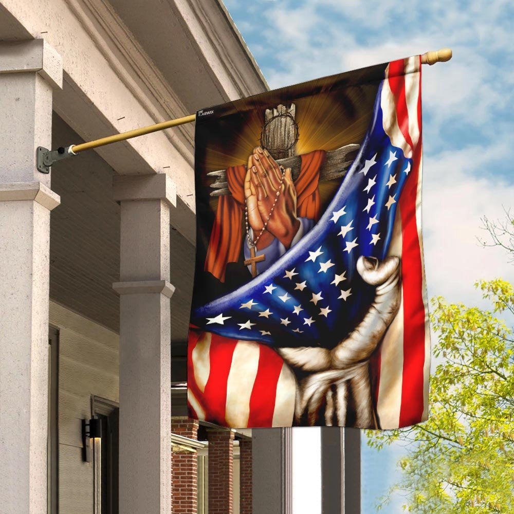 Christian Garden Flags, Praying Hands Faith Hope Flag, Christian House Flags, Christian Cross Flag, Faith Flag, easychoo.com