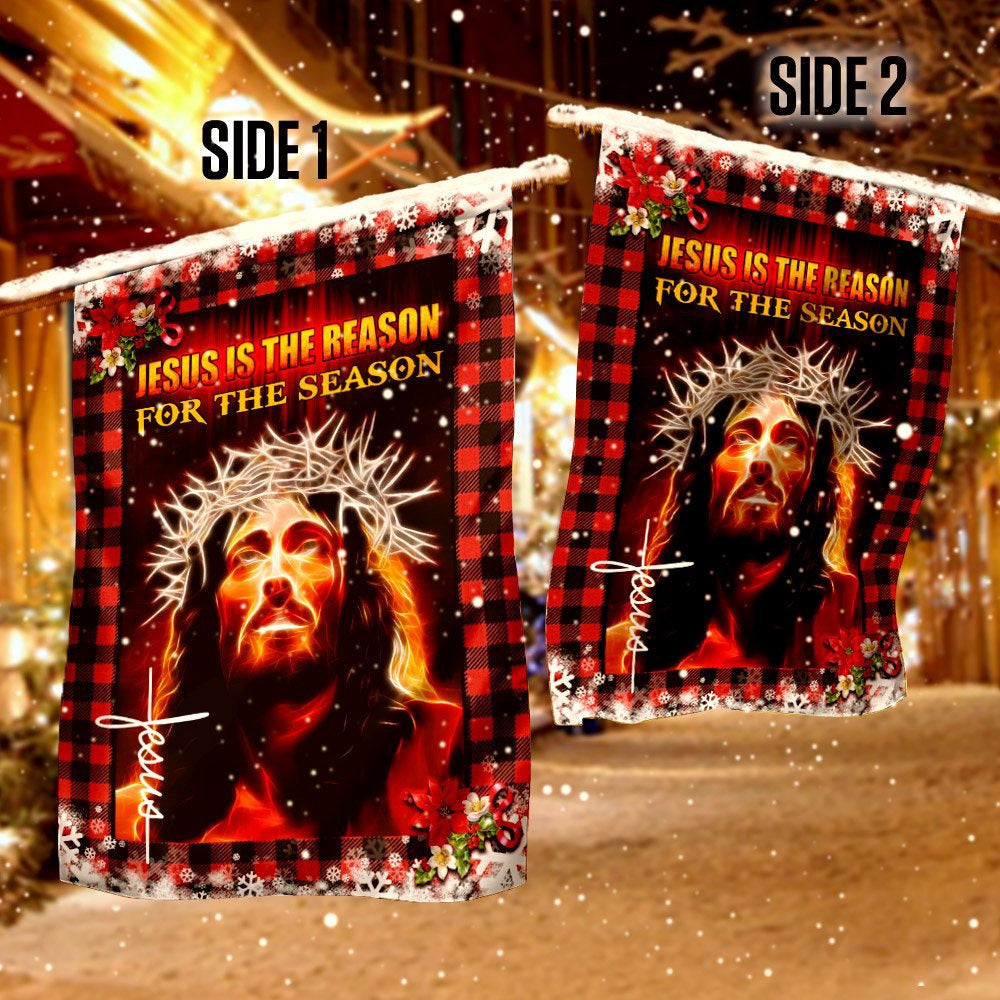 Christian Garden Flags, Jesus Is The Reason For The Season Flag, Christian House Flags, Christian Cross Flag, Faith Flag, easychoo.com