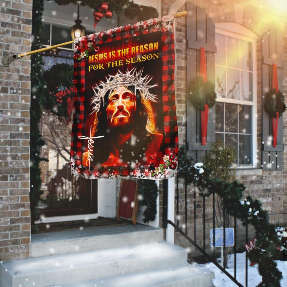 Christian Garden Flags, Jesus Is The Reason For The Season Flag, Christian House Flags, Christian Cross Flag, Faith Flag, easychoo.com