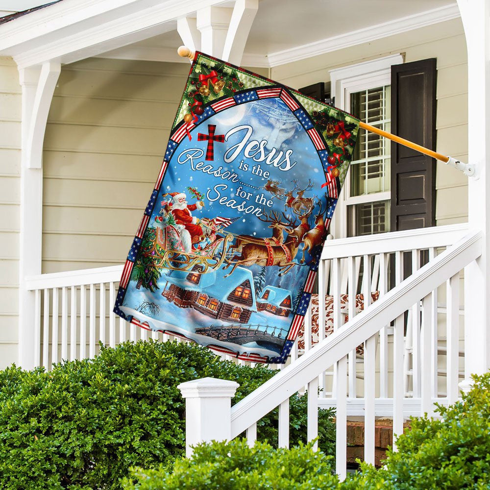 Christian Garden Flags, Jesus Is The Reason For The Christmas Season Flag, Christian House Flags, Christian Cross Flag, Faith Flag, easychoo.com