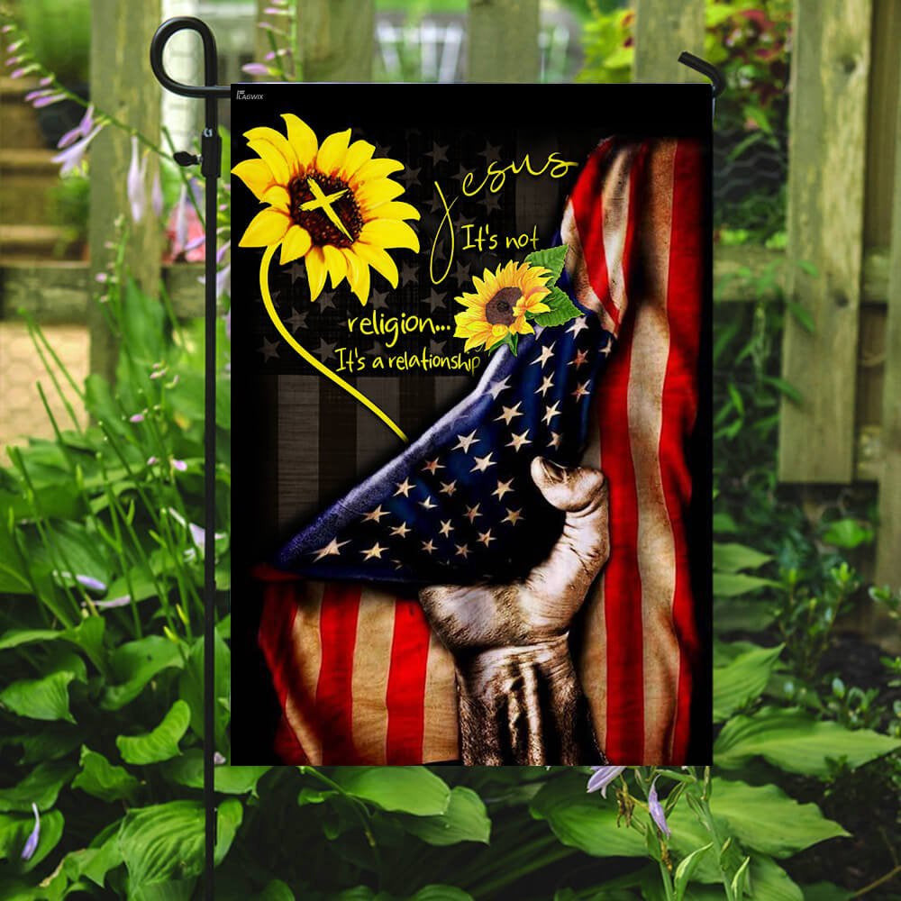 Christian Garden Flags, Jesus It's A Relationship Flag, Christian House Flags, Christian Cross Flag, Faith Flag, easychoo.com