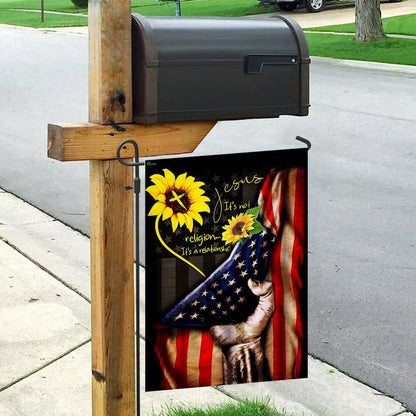 Christian Garden Flags, Jesus It's A Relationship Flag, Christian House Flags, Christian Cross Flag, Faith Flag, easychoo.com