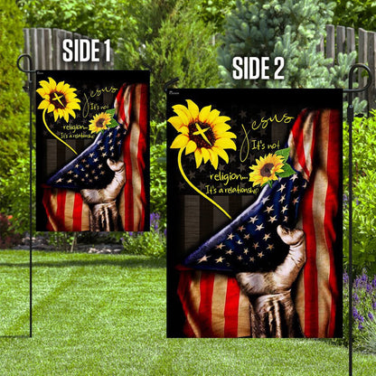 Christian Garden Flags, Jesus It's A Relationship Flag, Christian House Flags, Christian Cross Flag, Faith Flag, easychoo.com