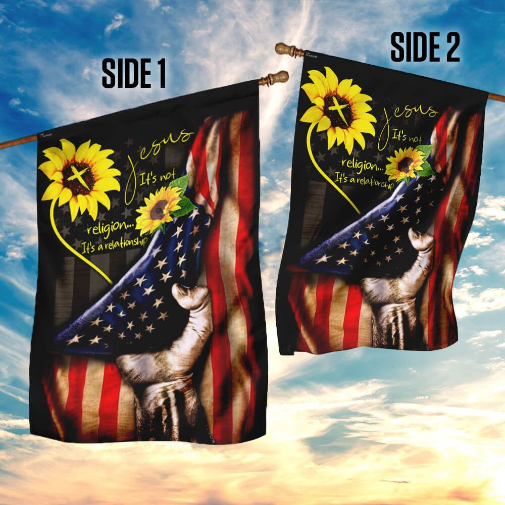 Christian Garden Flags, Jesus It's A Relationship Flag, Christian House Flags, Christian Cross Flag, Faith Flag, easychoo.com