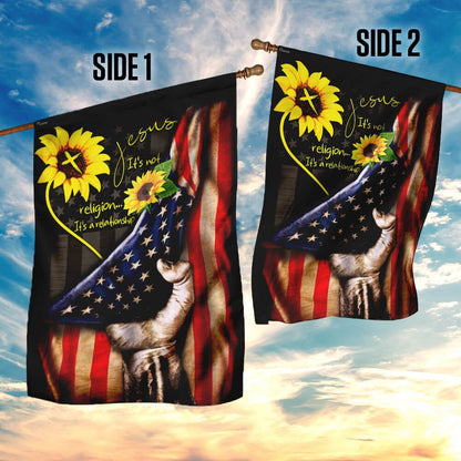 Christian Garden Flags, Jesus It's A Relationship Flag, Christian House Flags, Christian Cross Flag, Faith Flag, easychoo.com