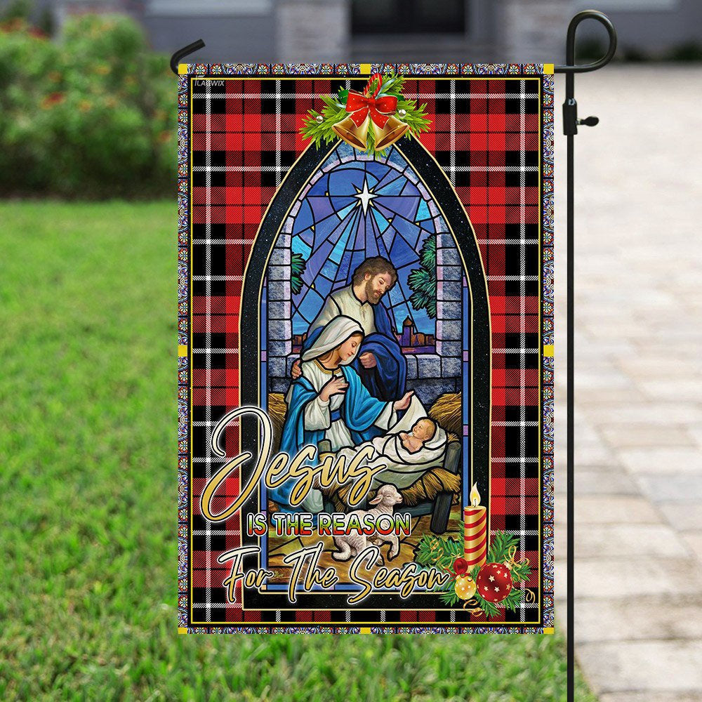 Christian Garden Flags, Jesus Is The Reason For The Season Christian Christmas Flag, Christian House Flags, Christian Cross Flag, Faith Flag, easychoo.com