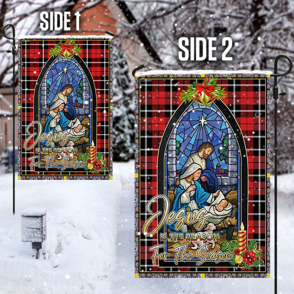 Christian Garden Flags, Jesus Is The Reason For The Season Christian Christmas Flag, Christian House Flags, Christian Cross Flag, Faith Flag, easychoo.com