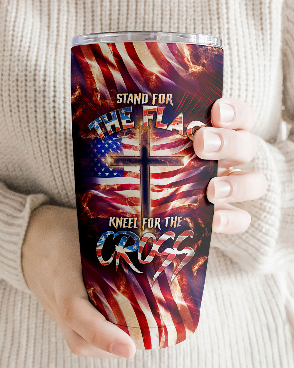 Stand For The Flag Kneel For The Cross Tumbler - Tlno0308232, easychoo.com