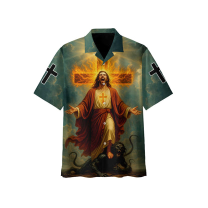 Faith Over Darkness – Powerful Jesus & Cross Design