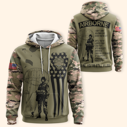 U.S. Airborne Hoodie – Paratrooper Camo Design, Proud Army Veteran Apparel, easychoo.com