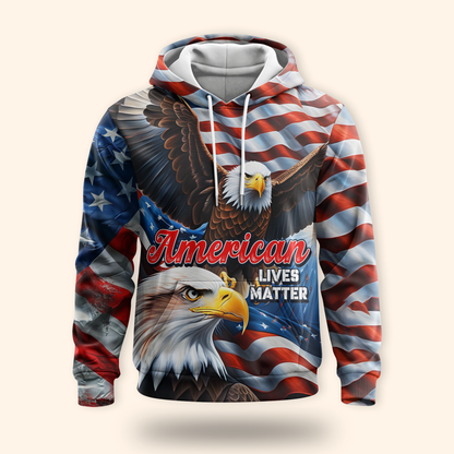 U.S. Veteran Hoodie – Eagle Design, Patriotic American Flag Zip Up MH2530