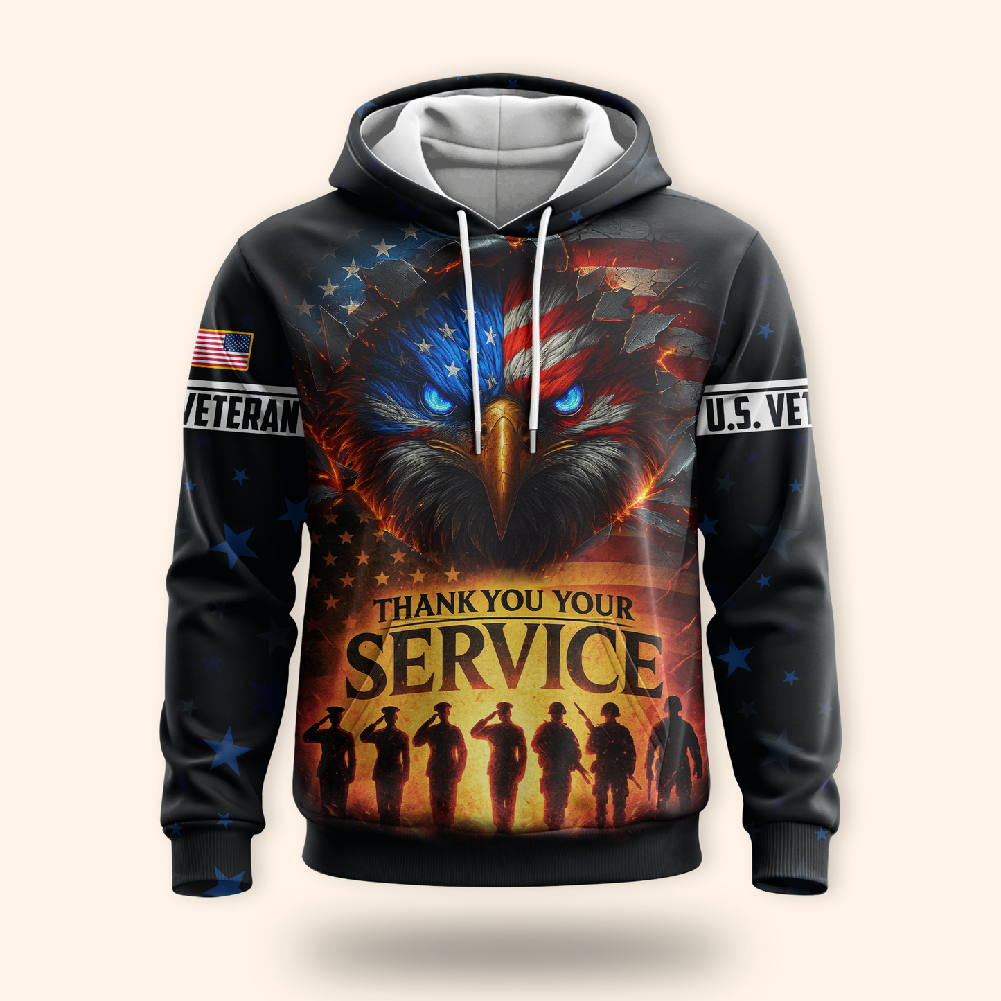 American Eagle Hoodie – Thank You For Your Service Veteran Gift