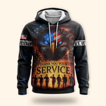 American Eagle Hoodie – Thank You For Your Service Veteran Gift
