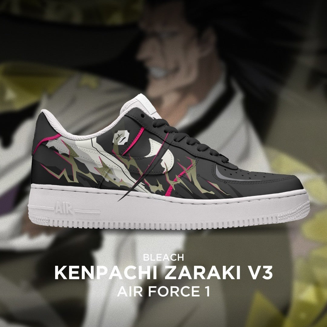 Kenpachi Zaraki - Bleach AF1 Embossed Logo Sneakers - AZ26140803
