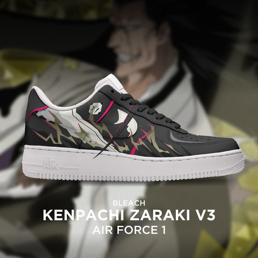 Kenpachi Zaraki - Bleach AF1 Embossed Logo Sneakers - AZ26140803