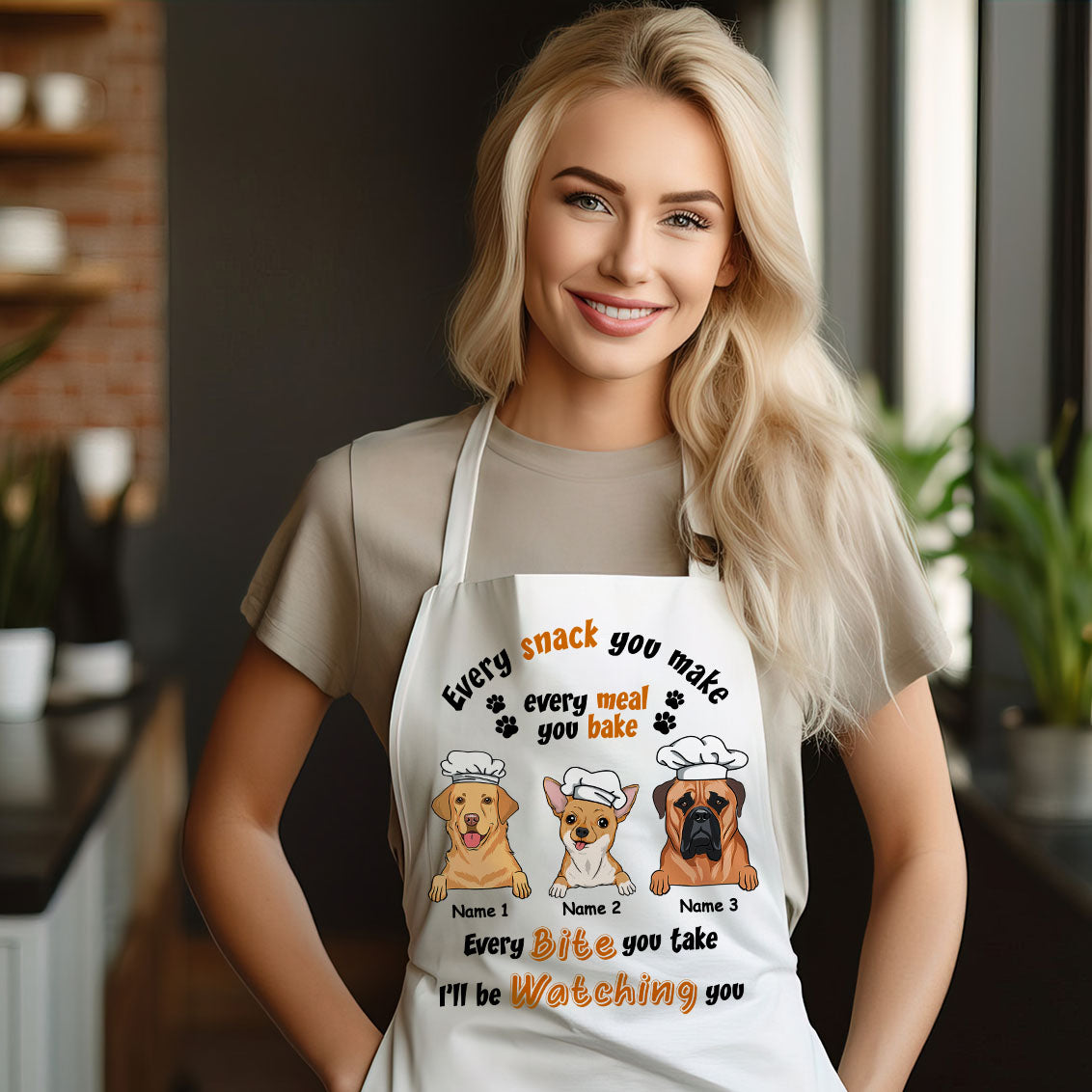 Personalized custom Dog - Apron, easychoo.com