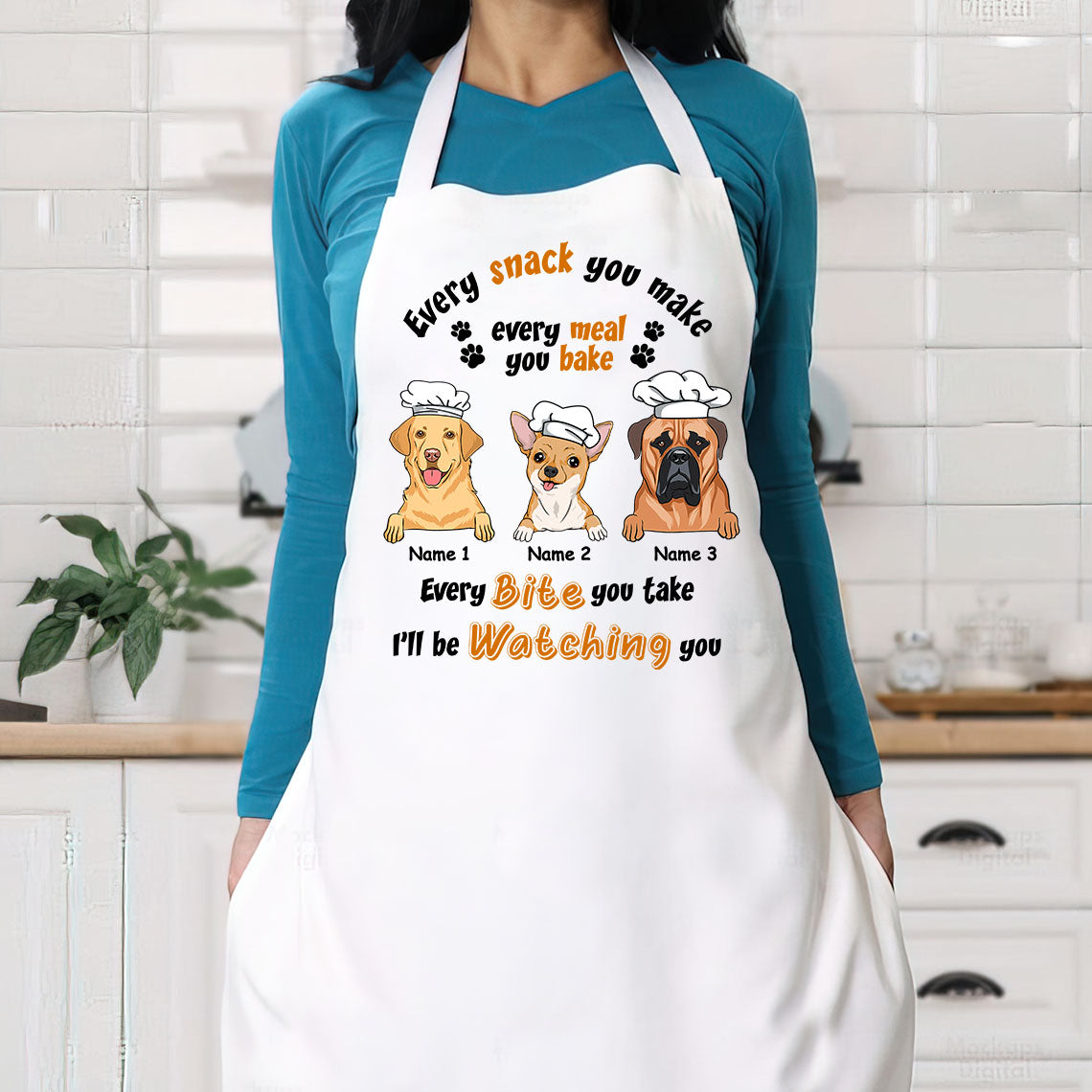 Personalized custom Dog - Apron, easychoo.com