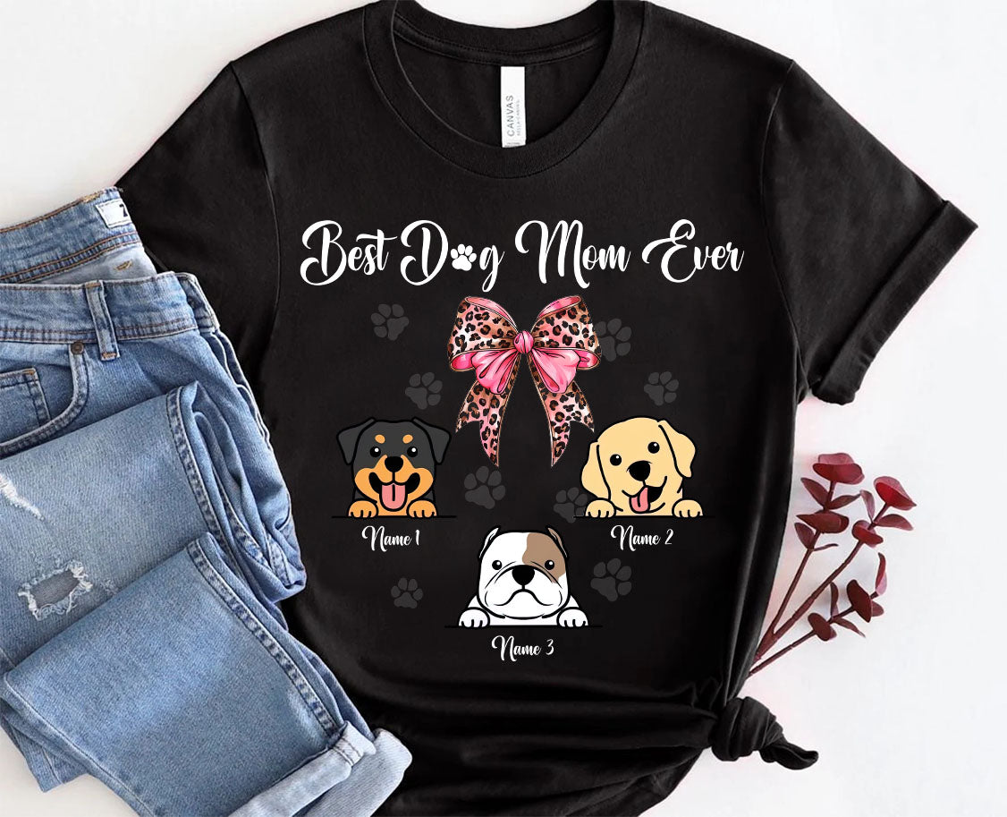 Custom Pet - Best Dog Mom Ever Tshirt, easychoo.com