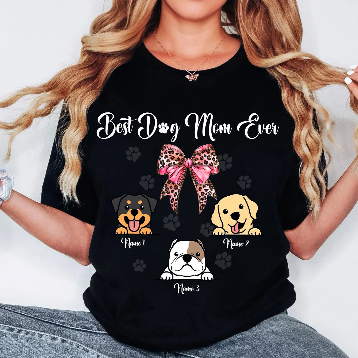 Custom Pet - Best Dog Mom Ever Tshirt, easychoo.com