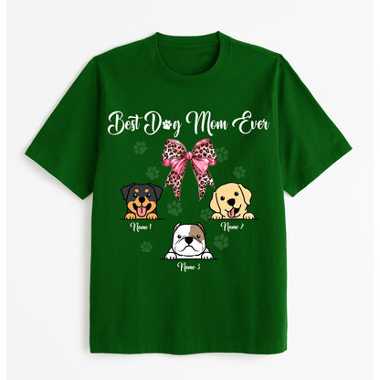 Custom Pet - Best Dog Mom Ever Tshirt, easychoo.com