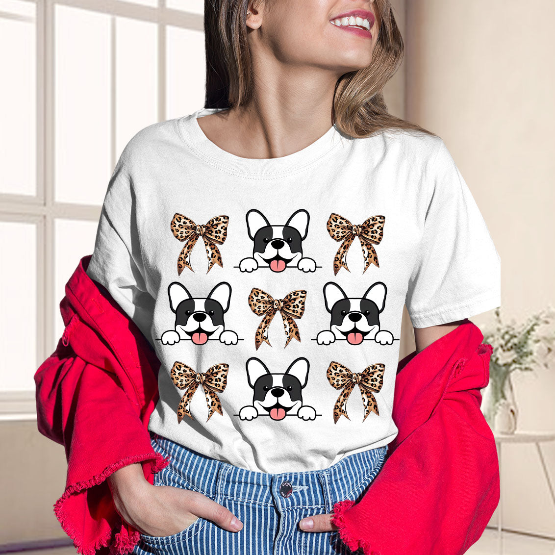Custom Pet Tie Bow 2D Tee Shirt, easychoo.com