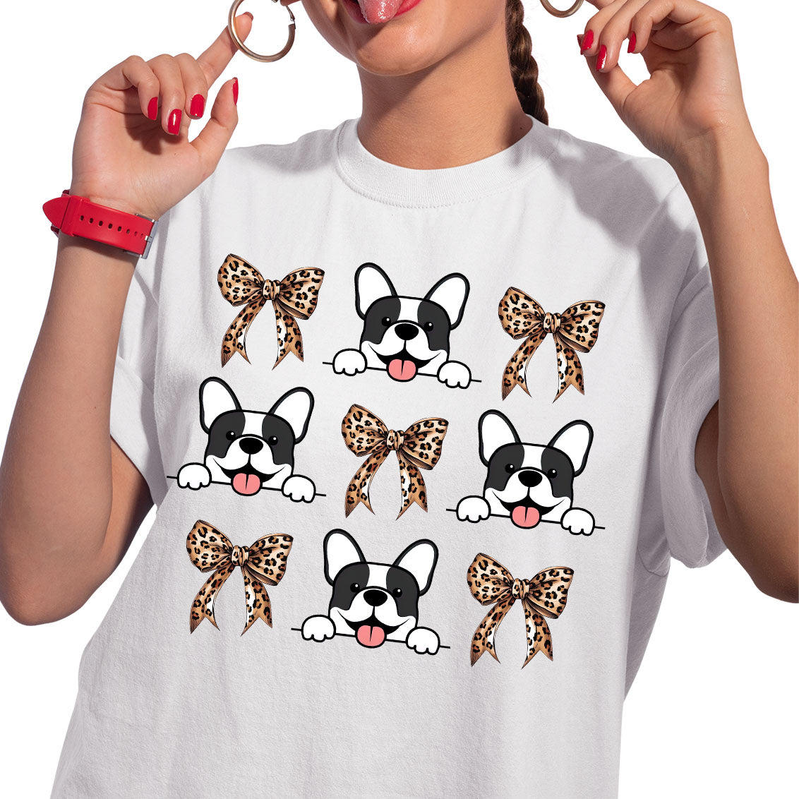 Custom Pet Tie Bow 2D Tee Shirt, easychoo.com