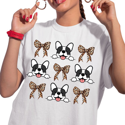 Custom Pet Tie Bow 2D Tee Shirt, easychoo.com