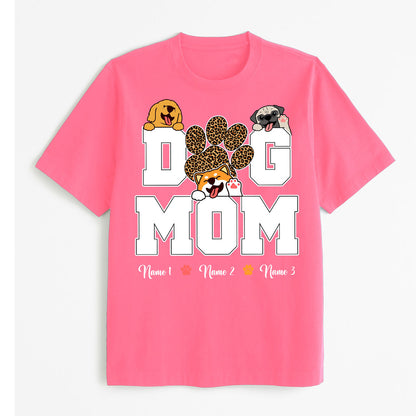 Custom Pet, Dog Mom Custom Name Tee Shirt, easychoo.com