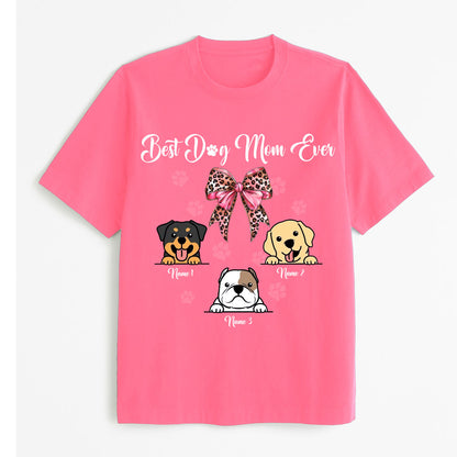 Custom Pet - Best Dog Mom Ever Tshirt, easychoo.com