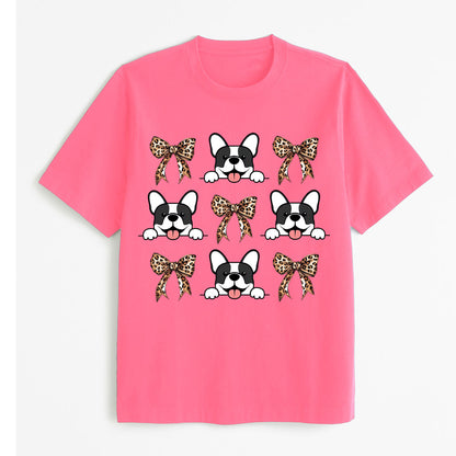 Custom Pet Tie Bow 2D Tee Shirt, easychoo.com