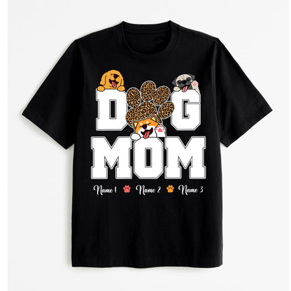Custom Pet, Dog Mom Custom Name Tee Shirt, easychoo.com