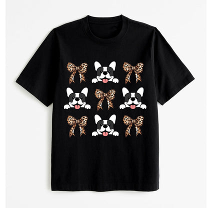 Custom Pet Tie Bow 2D Tee Shirt, easychoo.com