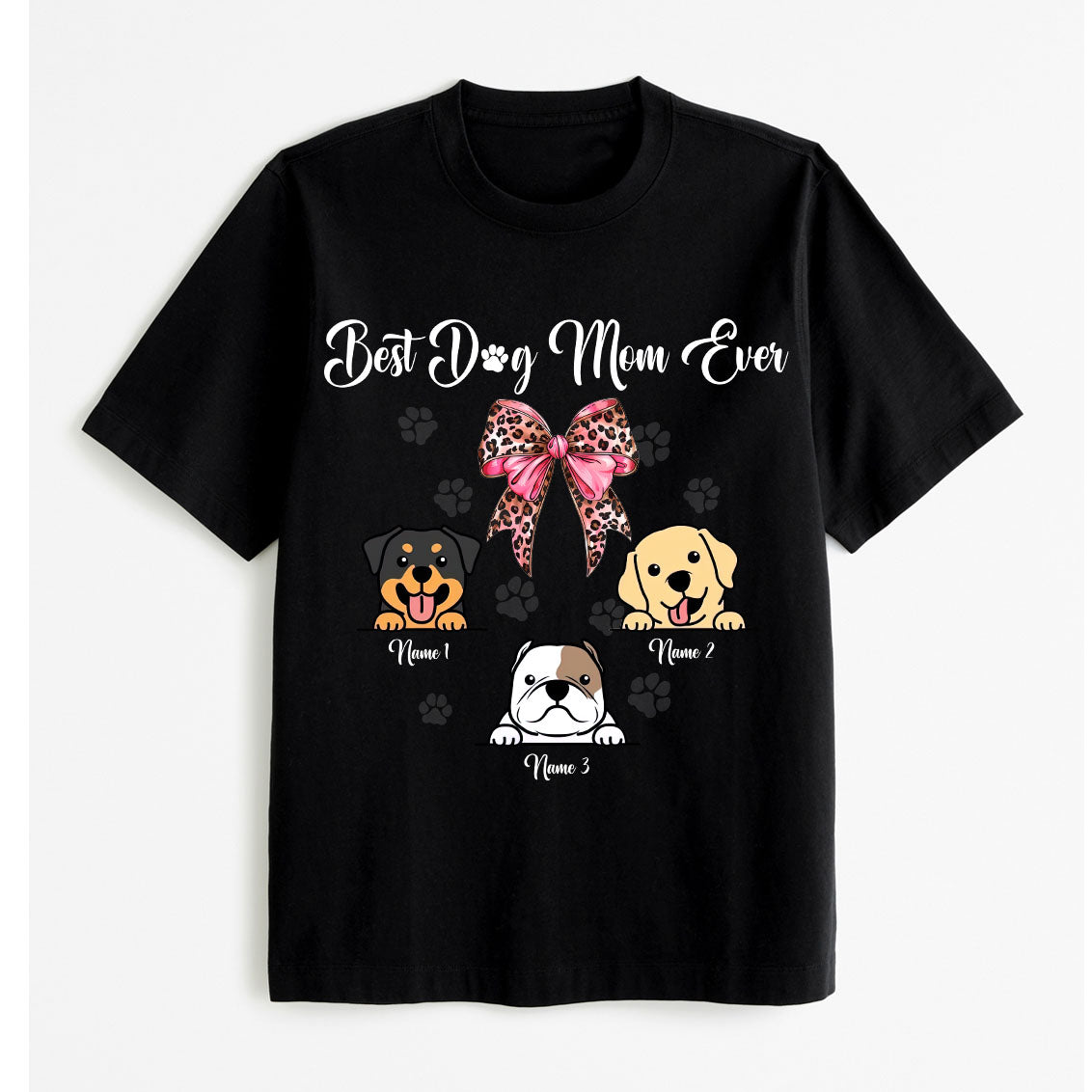 Custom Pet - Best Dog Mom Ever Tshirt, easychoo.com