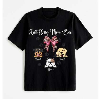 Custom Pet - Best Dog Mom Ever Tshirt, easychoo.com