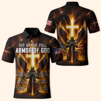 Armor of God Hoodie – Christian Warrior Zip Up Sweatshirt with Cross and Bible Verse Design