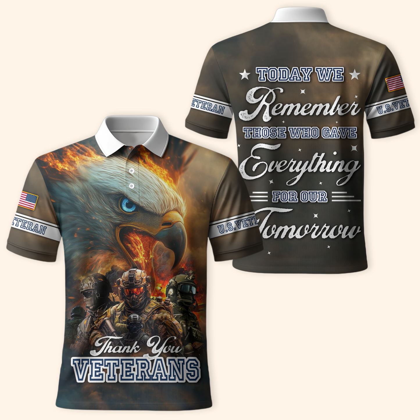 U.S. Veteran Hoodie – Thank You Veterans, Remember Those Who Gave Everything, Patriotic Zip Up Hoodie