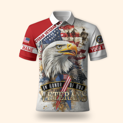U.S. Veteran Hoodie – In Honor of Our Heroes American Flag Design