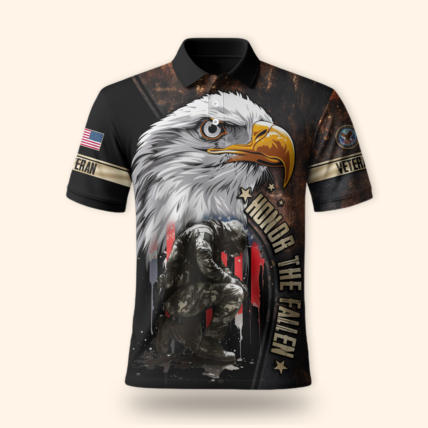 U.S. Veteran Hoodie – Eagle Design, Patriotic American Flag Zip Up MH2528