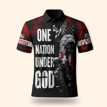 One Nation Under God Hoodie – U.S. Veteran American Flag Zip Up
