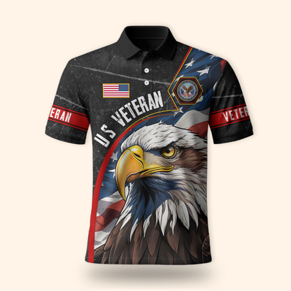 U.S. Veteran Hoodie – Eagle Design, Patriotic American Flag Zip Up MH2534