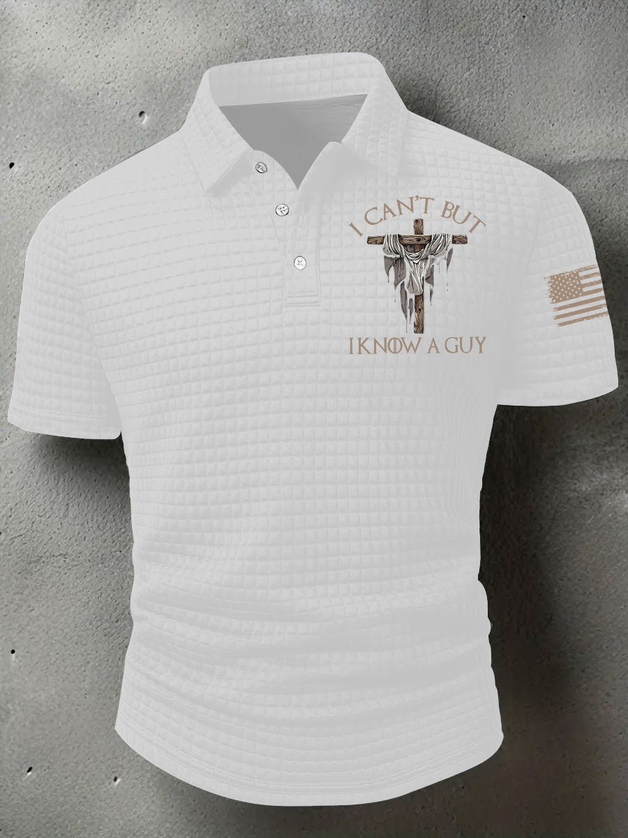Men's I Can't But I Know A Guy Printed Short Sleeve Shirt