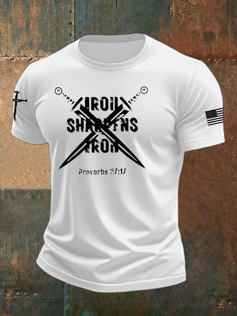 Men's Faith Printed  imitation cotton short-sleeved T-shirt