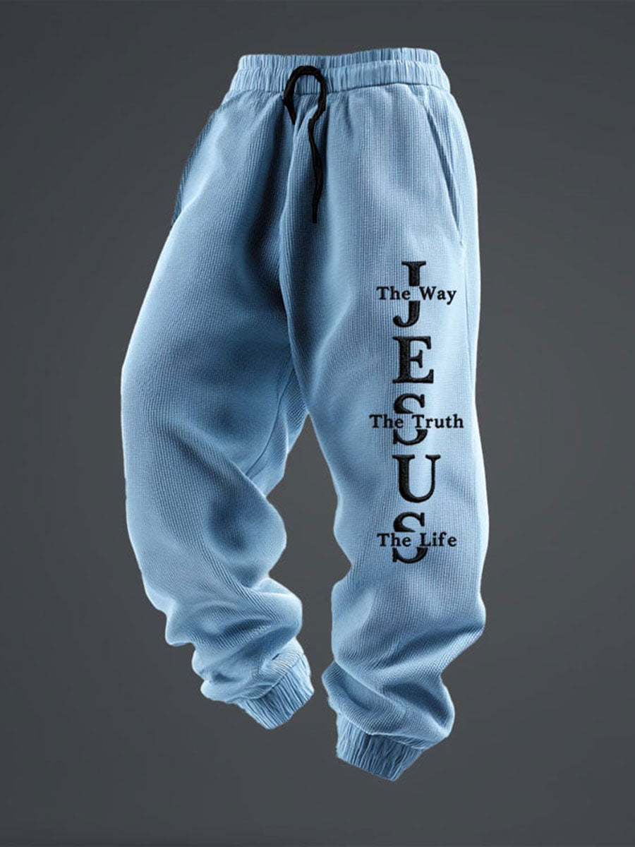 Men's Jesus The Way The Truth The Life Casual Trousers