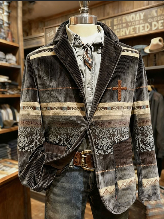 Men's Retro Western Style Casual Blazer