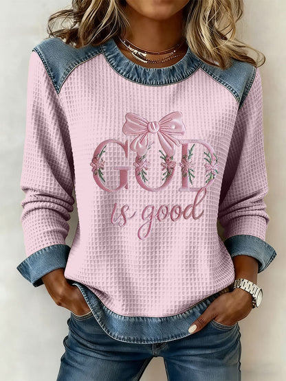 Women's God Is Good Print Casual Top