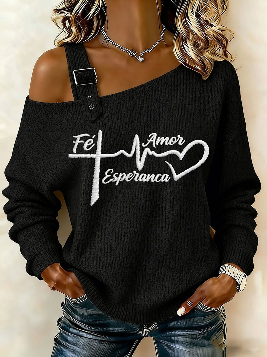 Women's Faith Print Casual Top