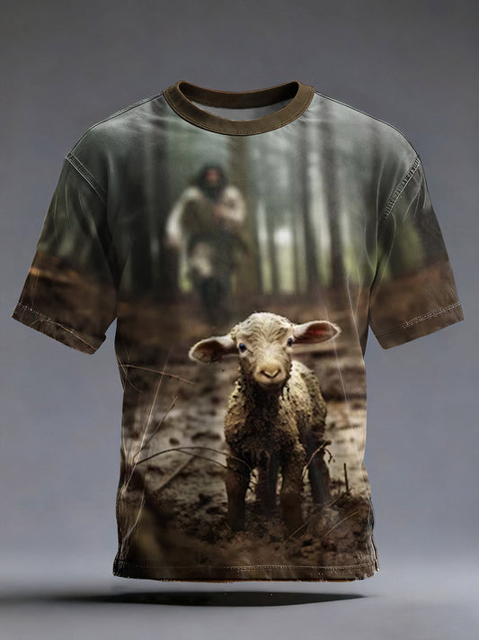 Men's Christian Jesus Shepherd Short Sleeve T-shirt